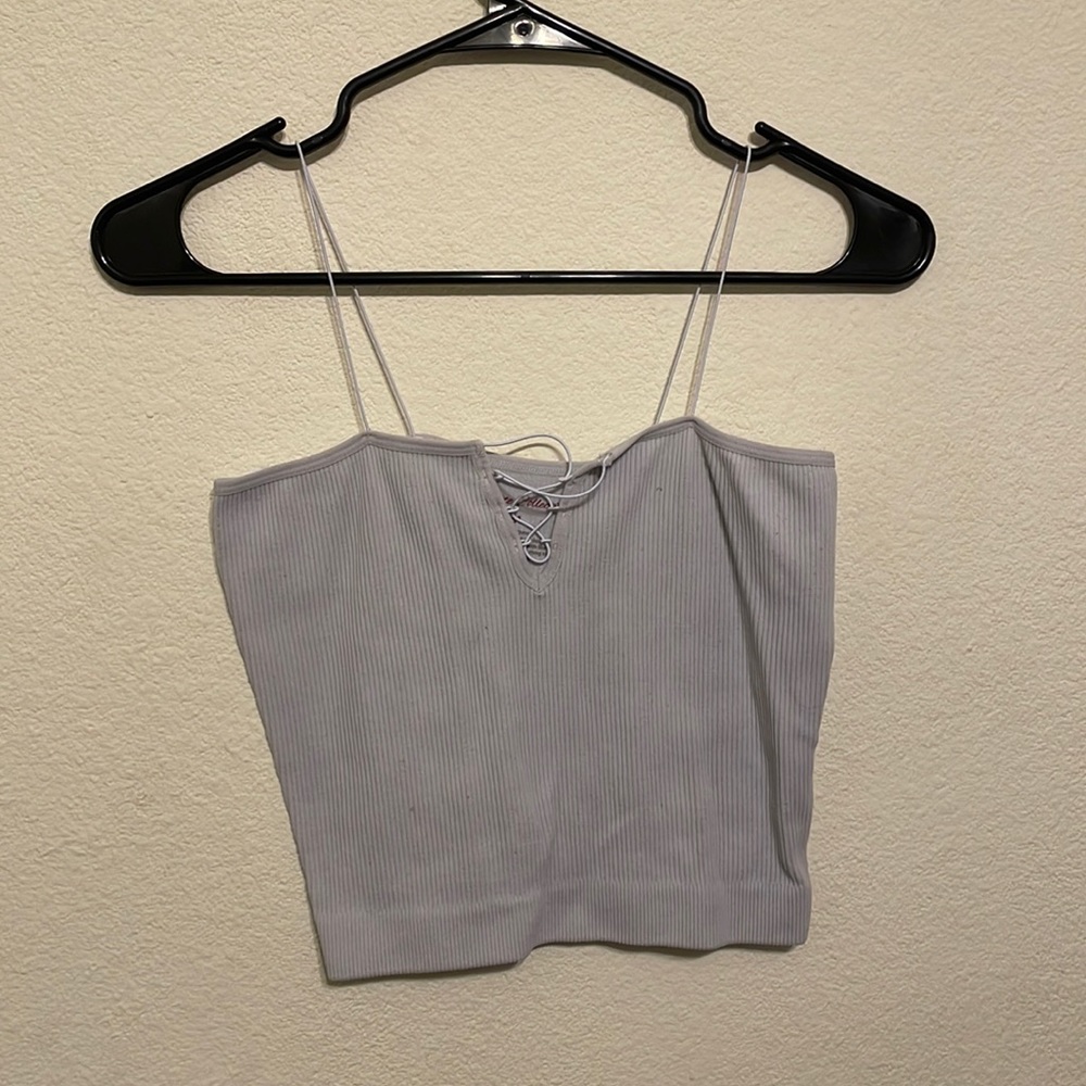 White Laced Crop Top M/L